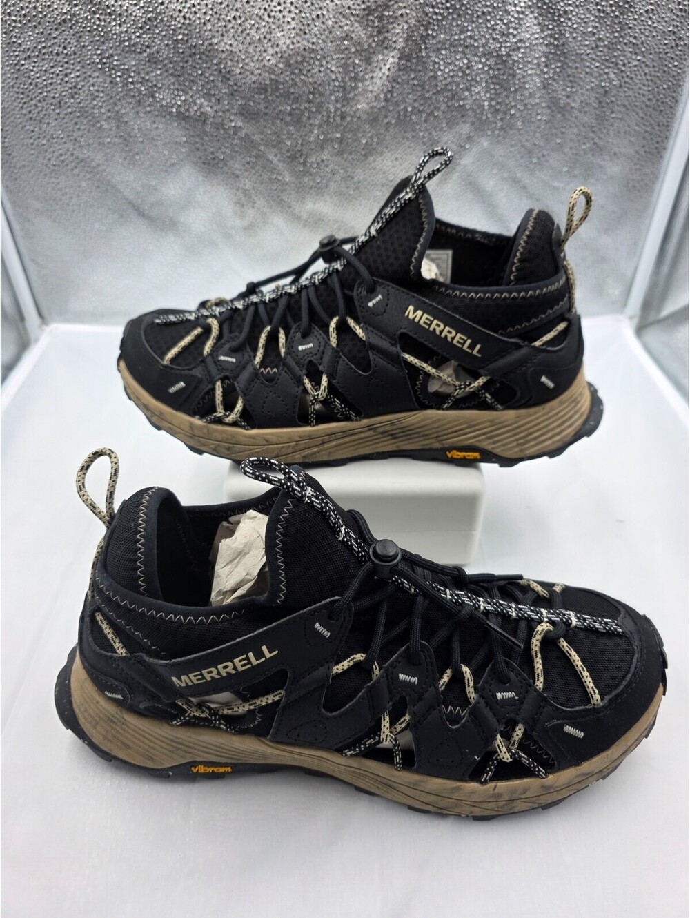 Merrell Moab Flight Sieve Size 13 men Slip On Black-Tan